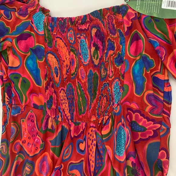 NWT FARM Rio Red Lisa Midi Dress - Fun Shapes Print - Size XL - Picture 4 of 11